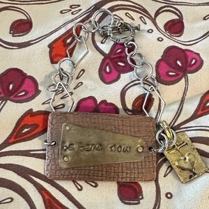 Silver and Gold Inspirational Bracelet